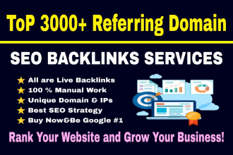 make 3000 blog SEO backlinks for google ranking high da pa