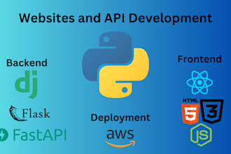 build websites and apis in django, fastapi, and flask