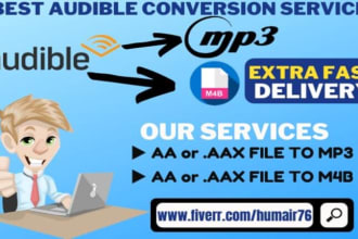 convert audible books to mp3 chapters wise