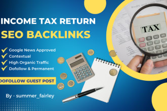 boost rankings with SEO backlinks dofollow guest post on income tax return sites