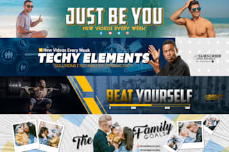 create a awesome youtube or facebook banner design