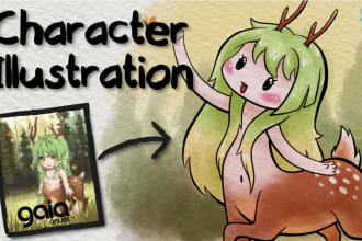 create a cute drawing of your character