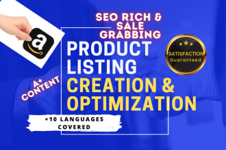 write killer SEO optimized amazon fba listings and do optimization, kw research