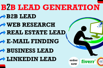 do b2b lead generation, web research and list building for any industry