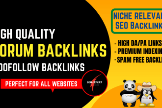 do high quality niche relevant dofollow SEO forum backlinks