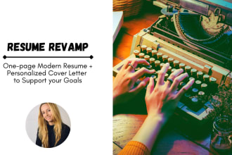revamp your resume to modern plus cover letter for   job hunt