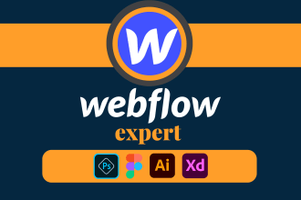develop a responsive webflow website from figma or adobe xd