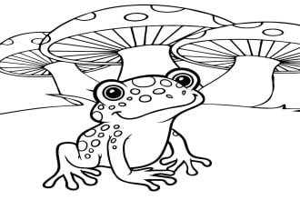 draw coloring book pages illustrations for kids