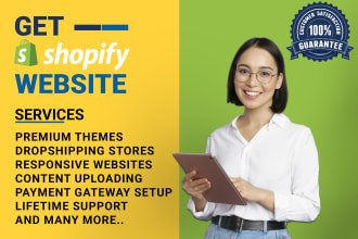 build budget friendly shopify store or dropshipping store