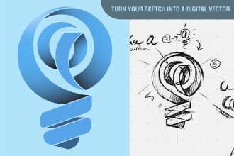 turn your hand drawn logo or art sketch into a digital vector