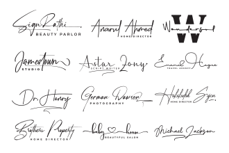 do professional handwriting, signature, scripted logo