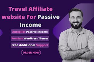 develop an amazing automated travel affiliate website for passive income