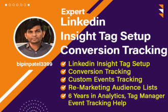 setup linkedin insight tag, conversion tracking, google tag manager