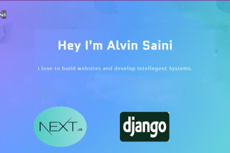 make website using next js and django