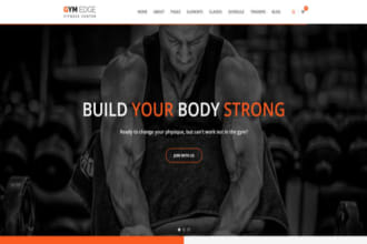 develop a fitness, gym, workout or personal trainers website