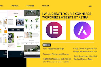 create your ecommerce wordpress website by astra