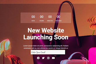 design coming soon page or under construction landing page