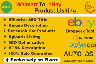 do walmart to ebay dropshipping listings