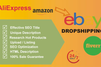 do amazon and aliexpress to ebay dropshipping listings