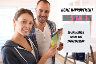 create home improvement or home repair whiteboard  video ads