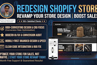 revamp, update and redesign shopify store for high conversions