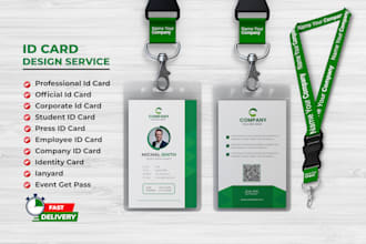 design professional id card student id card corporate id card identity card