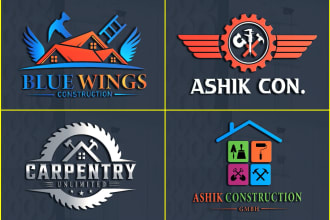 real estate, contracting,mechanical, plumbing,transport, tools,construction logo