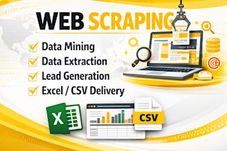 do web scraping, data mining and data extraction