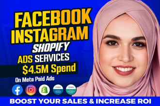 setup facebook, instagram, shopify ads campaign for sales and leads