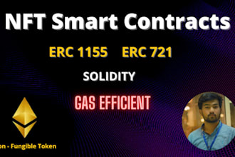 write erc1155, erc721 nft smart contract, staking nft