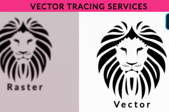 convert to vector, vector tracing, redraw, recreate logo