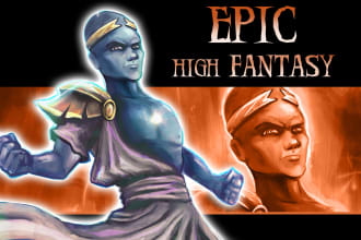 make a epic high fantasy illustration