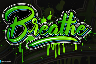 create unique lettering typography for t shirt, urban streetwear logo