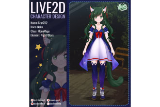 design live2d anime vtuber, facerig anime