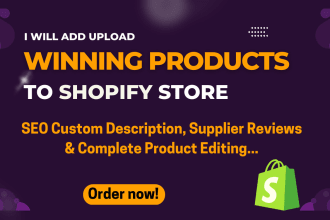 add winning dropshipping products to shopify store