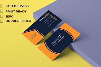 make stylish and professional business card in 24 hours