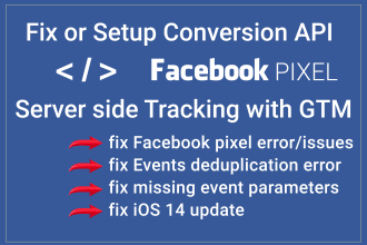 setup facebook pixel, conversion API with GTM for shopify