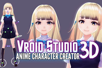 create a custom vroid character for vrchat, vtuber model