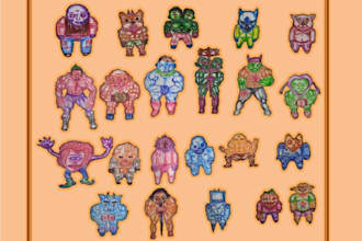 do hand drawn stickers