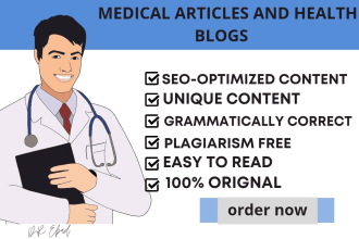 write medical articles and health blogs as a doctor