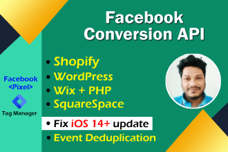 setup or fix facebook pixel conversion API for ios 14 update, shopify, wix