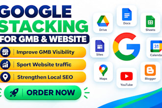 create google authority stacking and rys stacks for local SEO and gmb ranking