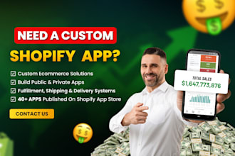 develop custom private or public shopify app from scratch