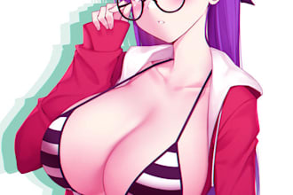 draw cute anime characters, fanart , oc and nsfw