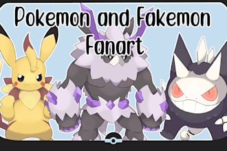 draw pokemon or fakemon illustration