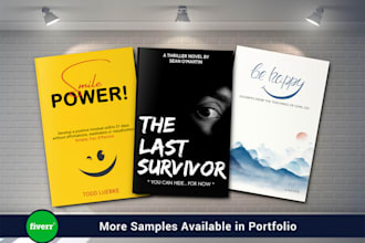 create ebook cover design, book cover design, paperback, acx