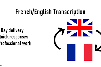 provide transcripts for any english or french audio video