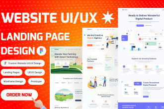 design web UI, landing page, website UI UX design in figma