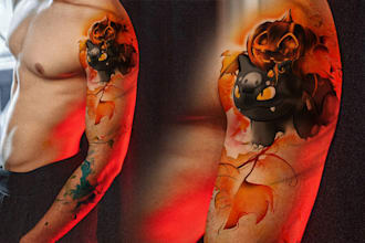 custom a geek tattoo design