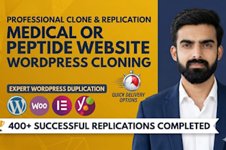 clone website, medical or peptide website, duplicate wordpress website